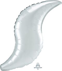 28" White Satin Curve