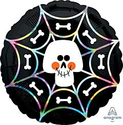 18"Iridescent Skull Web