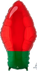 22" Red Christmas Light Bulb