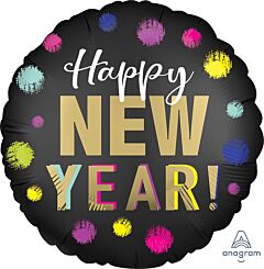 18" Satin Dotted New Year