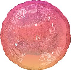 18" Sparkle Ombre Holographic