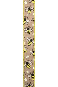 15yd No9 HunnyBee Natural Ribbon