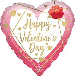 17" HVD Watercolor Faceted Heart