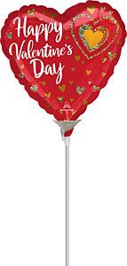 4" HVD Glitter Hearts