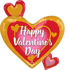 22" HVD Pink, Gold And Red