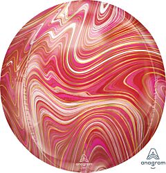 16" Marblez Orbz Red And Pink
