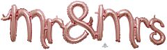 51" Phrase Mr & Mrs Rose Gold