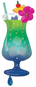 37" Tropical Blue Hawaiian Drink