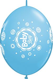 12" Qualatex Qlink Baby Boy Latex - Blue