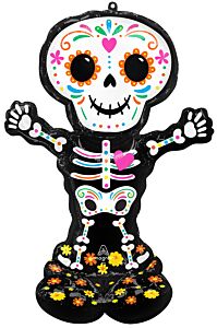 52" Day of the Dead Standing Skeleton Airloonz
