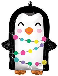 17" Bright Holiday Penguin