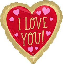 17" Love You Red and Gold