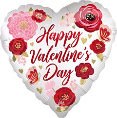 28" HVD Satin Painted Flowers