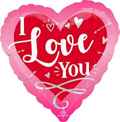 18" I Love You Pink & Red