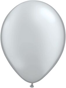 16" Qualatex Metallic Silver Latex