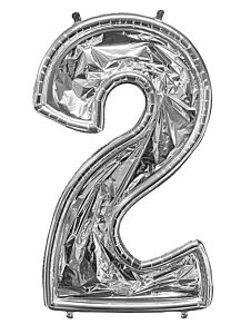 52" Balloon Form Number 2 - Silver