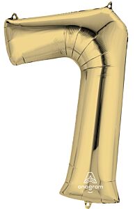 35" Number 7 White Gold