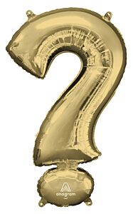 36" Symbol Question Mark White Gold