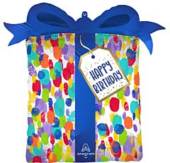 27" Satin Painterly Dots Birthday