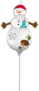 14" Satin Woodland Snowman