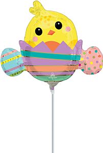 14" Chicky in Striped Egg