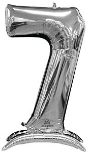 50" Stand-Up Numberz 7 Silver