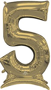 50" Stand-Up Numberz 5 White Gold