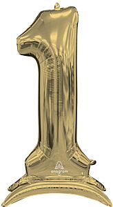 50" Stand-Up Numberz 1 White Gold