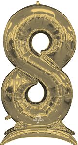 50" Stand-Up Numberz 8 White Gold