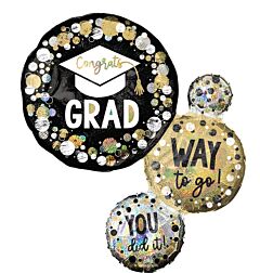 28" Way to Go Grad Circles and Dots