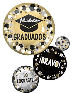 28" Felicidades Graduados Circles and Dots