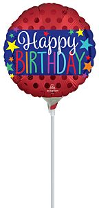4" Satin Happy Birthday Banner
