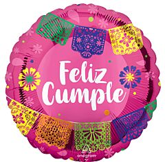 17" Feliz Cumpleaños Papel Picado