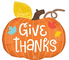 25" Satin Give Thanks Pumpkin