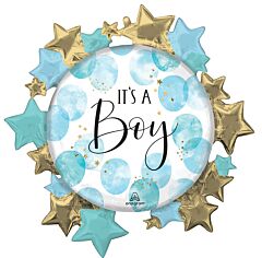 26" Baby Boy Blue Watercolor