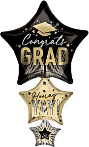 42" Stripes on Stripes Grad Stars