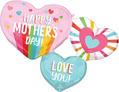 33" HMD Bright Stripes Hearts