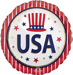 18" Satin USA Stars and Stripes