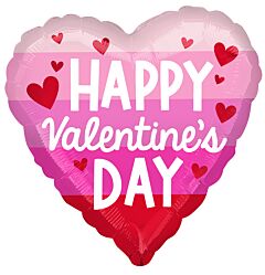 18" Valentine Stripe with ribbon