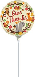 9" Satin Happy Fall Give Thanks