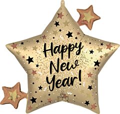 29" Satin NYE Natural Sparkle Star