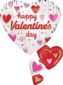 30" HVD Satin Dangling Hearts