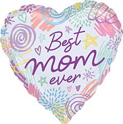 17" Best Mom Ever Sweet Scribbles