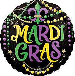 17" Mardi Gras Glittering Beads