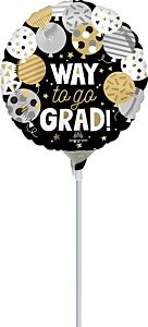 9" Way to Go Grad Balloons