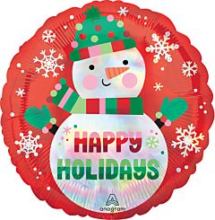 18" Shimmering Iridescent Snowman