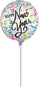 9" Satin New Year Confetti Cheer