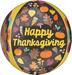 16" Thanksgiving Give Thanks Orbz