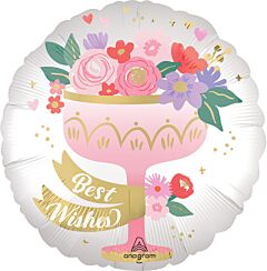 18"  Satin Floral Toast