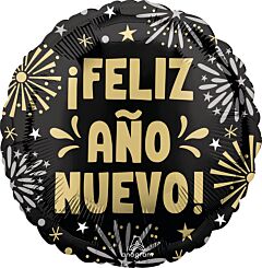 17" Feliz Ano Nuevo Fireworks